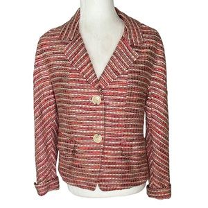 Lafayette 148 Tweed Cropped Blazer - 6